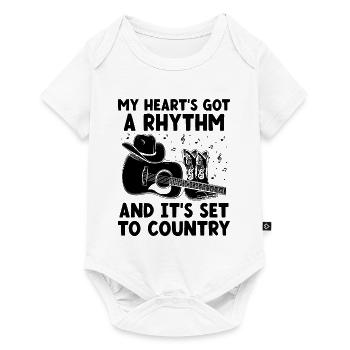Comté Musique Vintage Amateur de musique Western Country C - Body à manches courtes Premium Bébé - blanc - Devant