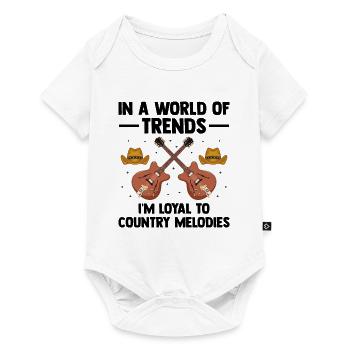 Comté Musique Vintage Amateur de musique Western Country C - Body à manches courtes Premium Bébé - blanc - Devant
