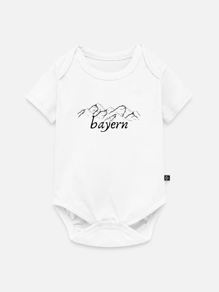 Bayern Berge - Baby Premium Kurzarmbody - Weiß