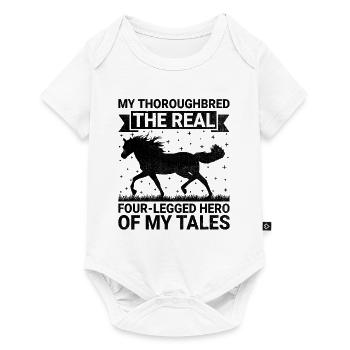 Thoroughbred Horse Racing Riding Equestian Horses - Baby Premium short-sleeve bodysuit - white - Front
