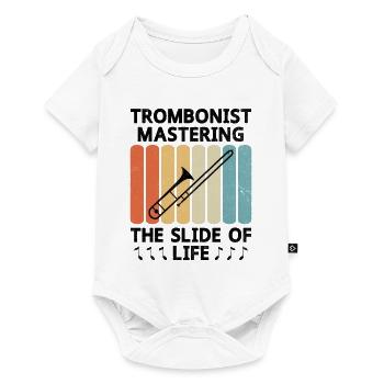 Trombonist Trombone Player Marching Band Trombone - Baby Premium short-sleeve bodysuit - white - Front