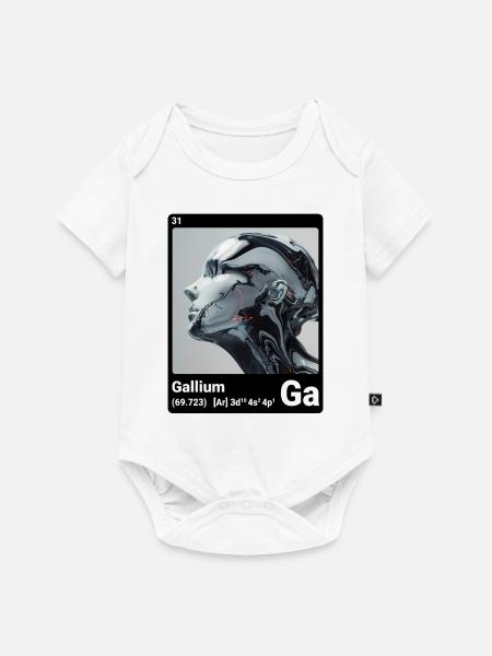 AI am Gallium (bk) - Baby Premium Kurzarmbody - Weiß