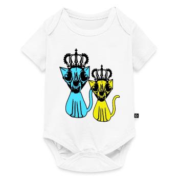 Retro Vintage Cats 80's King Winner 90's - Baby Premium short-sleeve bodysuit - white - Front
