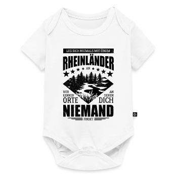 Leg dich nicht mit einem Rheinländer an - Spruch - Baby Premium Kurzarmbody - Weiß - Vorne
