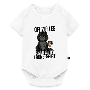 Offizielles schlechte Laune Shirt Katze white - Baby Premium Kurzarmbody - Weiß - Vorne