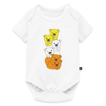 Maverique Flag Pride LGBTQ Cute Bear - Baby Premium short-sleeve bodysuit - white - Front