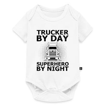 Trucker Driving Dad Trucker Father Truck Driver - Baby Premium short-sleeve bodysuit - white - Front