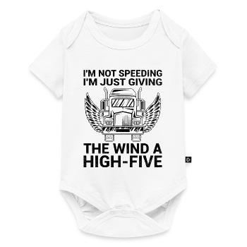 Trucker Driving Dad Trucker Father Truck Driver - Baby Premium short-sleeve bodysuit - white - Front