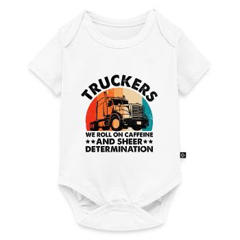 Trucker Driving Dad Trucker Father Truck Driver - Baby Premium short-sleeve bodysuit - white - Front