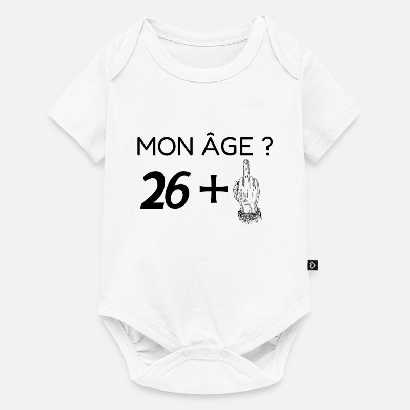 mon âge 27 - Body à manches courtes Premium Bébé - blanc