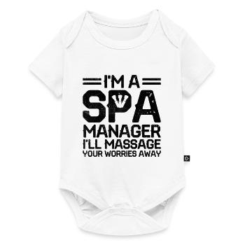 SPA Manager Job Wellness Funny SPA Management Sayi - Baby Premium short-sleeve bodysuit - white - Front