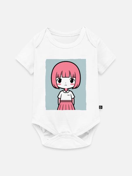 Einfach ein einfaches Mädchen - Baby Premium Kurzarmbody - Weiß