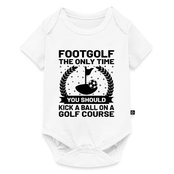 Footgolf Player Foot Golf Playing Footgolfers Foot - Baby Premium short-sleeve bodysuit - white - Front