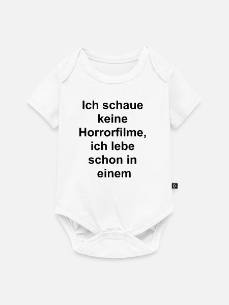 Gruseliger Kuscheldecke - Baby Premium Kurzarmbody - Weiß