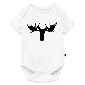 Moose head – majesty of the Scandinavian forests - Baby Premium short-sleeve bodysuit - white - Front