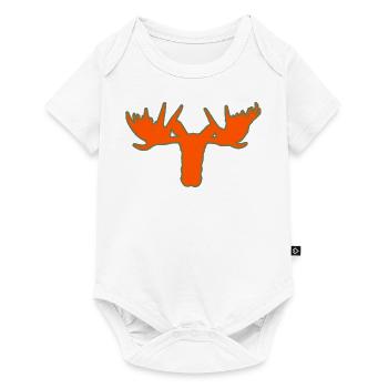 Moose head – majesty of the Scandinavian forests - Baby Premium short-sleeve bodysuit - white - Front