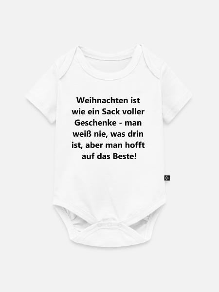 Überraschungs-Geschenk für jeden Anlass - Baby Premium Kurzarmbody - Weiß