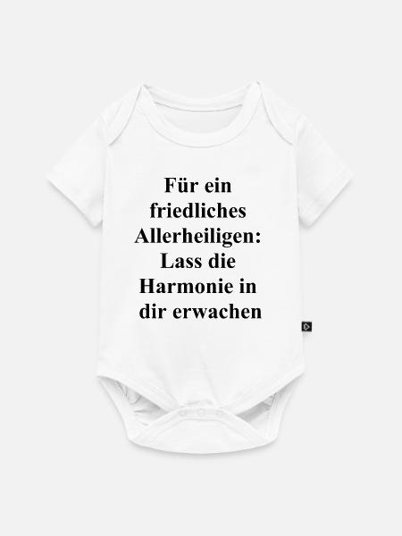 Friedvolle Geschenkideen - Baby Premium Kurzarmbody - Weiß