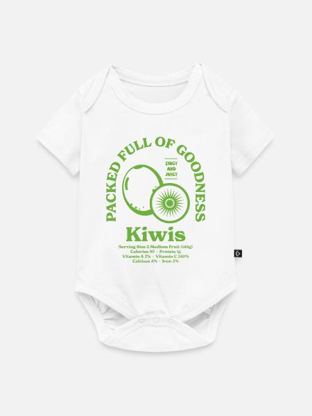 Kiwi Ernährung - Baby Premium Kurzarmbody - Weiß