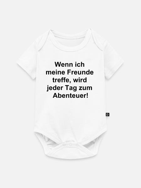 Abenteuerliche Freundschaft - Geschenk - Baby Premium Kurzarmbody - Weiß