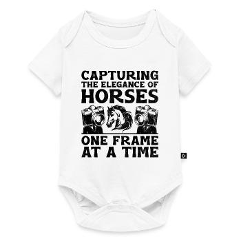 Horse Photography Horseback Riding Horses Hobby Ph - Baby Premium short-sleeve bodysuit - white - Front