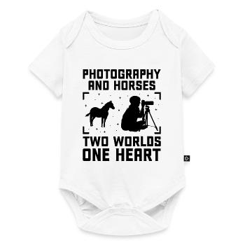 Horse Photography Horseback Riding Horses Hobby Ph - Baby Premium short-sleeve bodysuit - white - Front
