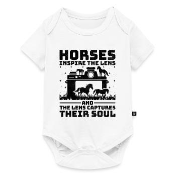 Horse Photography Horseback Riding Horses Hobby Ph - Baby Premium short-sleeve bodysuit - white - Front