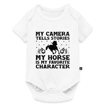 Horse Photography Horseback Riding Horses Hobby Ph - Baby Premium short-sleeve bodysuit - white - Front