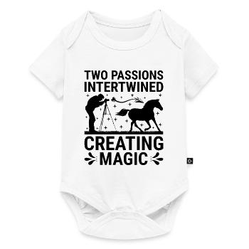 Pferdefotografie Reiten Pferde Hobby Ph - Baby Premium Kurzarmbody - Weiß - Vorne