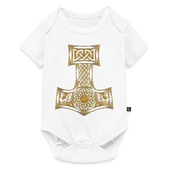 Vikings norden valhalla suède scandinavia flaga - Body à manches courtes Premium Bébé - blanc - Devant