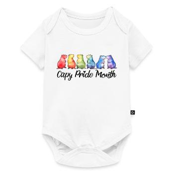 Capy Pride Month Capybara Gay Lesbienne LGBTQ - Body à manches courtes Premium Bébé - blanc - Devant