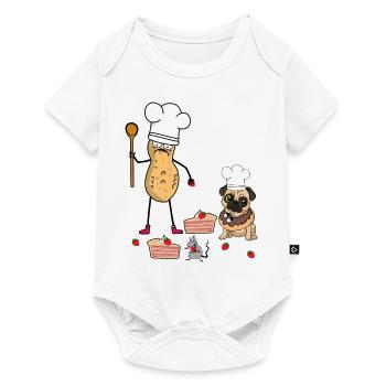 Peanut Baking Pets Dog Pastry Baker Nut - Baby Premium short-sleeve bodysuit - white - Front