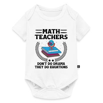 Mathelehrer Schullehrer Lustige Mathelehrer S - Baby Premium Kurzarmbody - Weiß - Vorne