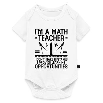 Mathelehrer Schullehrer Lustige Mathelehrer S - Baby Premium Kurzarmbody - Weiß - Vorne