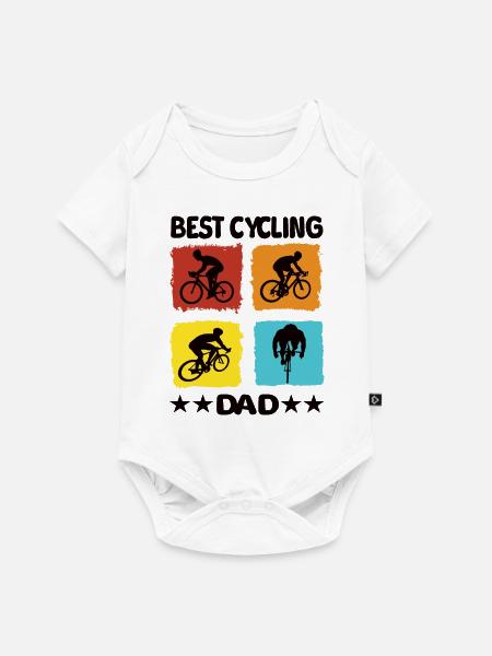 Best Cycling Dad - Baby Premium Kurzarmbody - Weiß