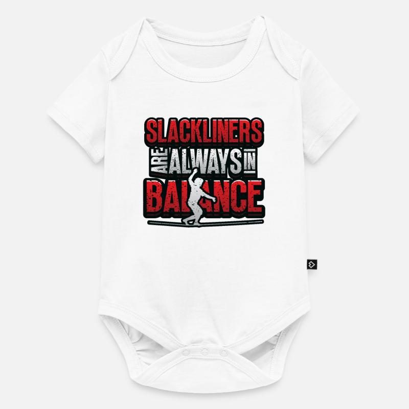 Les slackliners sont toujours en équilibre - Body à manches courtes Premium Bébé - blanc