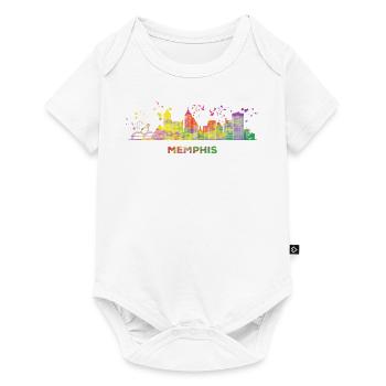 Memphean Skyline Memphis - Body à manches courtes Premium Bébé - blanc - Devant