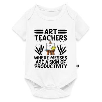 Art Teacher School Teacher Funny Art Teachers Scho - Baby Premium short-sleeve bodysuit - white - Front