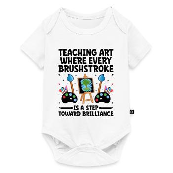 Art Teacher School Teacher Funny Art Teachers Scho - Baby Premium short-sleeve bodysuit - white - Front