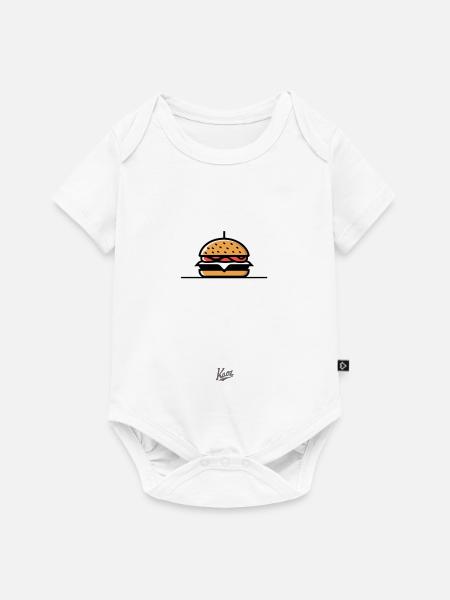 burger sandwich cheeseburger - Baby Premium Kurzarmbody - Weiß