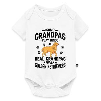 Real Grandpas Walk Golden Retrievers GR Dog Retrie - Baby Premium short-sleeve bodysuit - white - Front