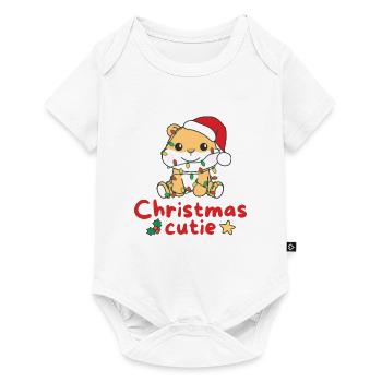 Hamster Weihnachten Hamster Christmas Cutie - Baby Premium short-sleeve bodysuit - white - Front