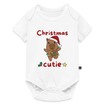 Capybara Weihnachten Capybaras Noël Mignonne - Body à manches courtes Premium Bébé - blanc - Devant