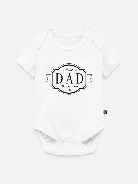 Bester Papa seit 2019 - Baby Premium Kurzarmbody - Weiß