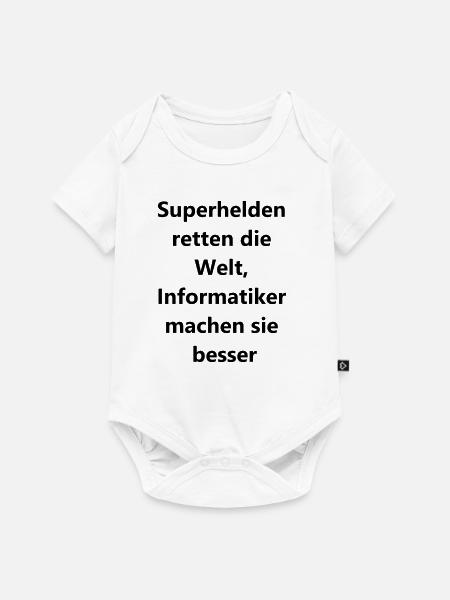 Heldenhafter Code Geschenk - Baby Premium Kurzarmbody - Weiß