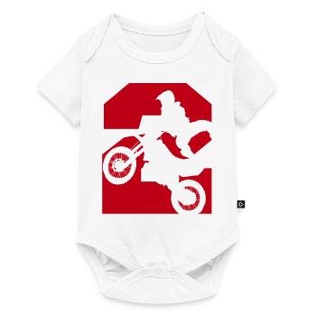 Moto 2 Biker - Baby Premium Kurzarmbody - Weiß - Vorne