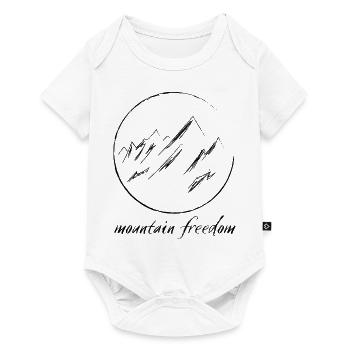 Berge / liberté de la montagne - Body à manches courtes Premium Bébé - blanc - Devant