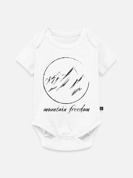 Berge / mountain freedom - Baby Premium Kurzarmbody - Weiß