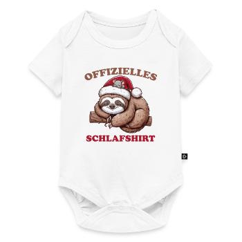 Official Sleep Shirt Christmas Sloth - Baby Premium short-sleeve bodysuit - white - Front