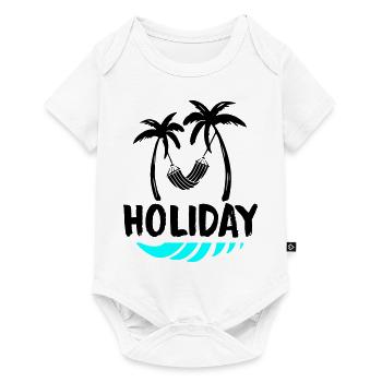 Palmiers Relax Vacances - Body à manches courtes Premium Bébé - blanc - Devant